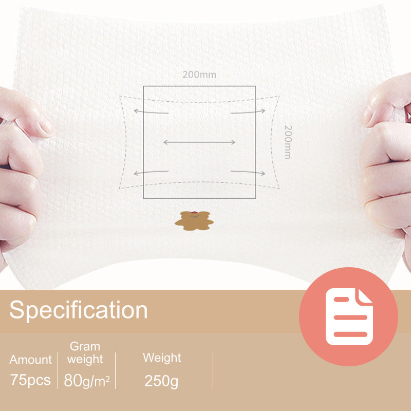 Pearl pattern Thick disposable face towels Dry wipes